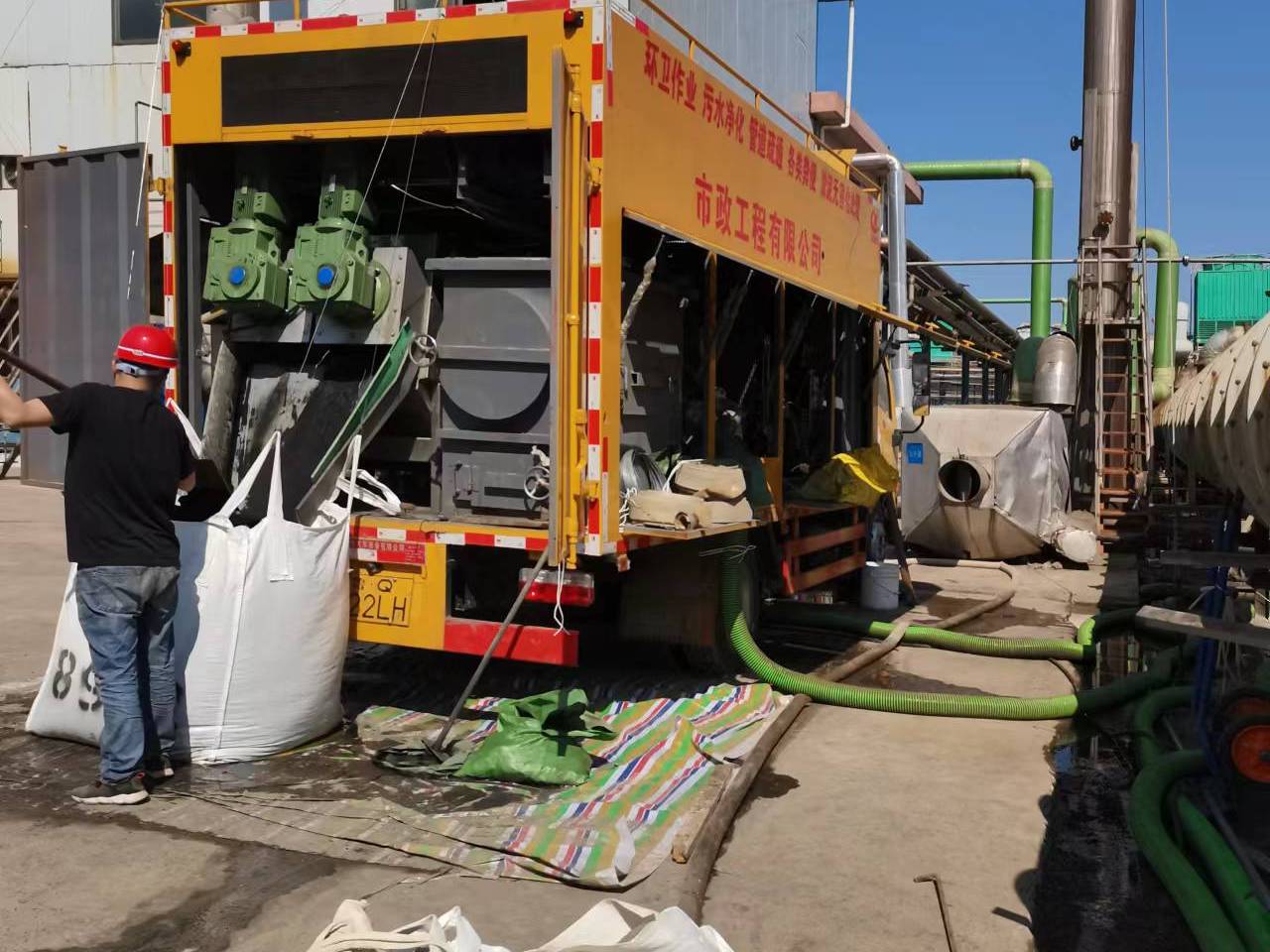 殷都淤泥压干处理